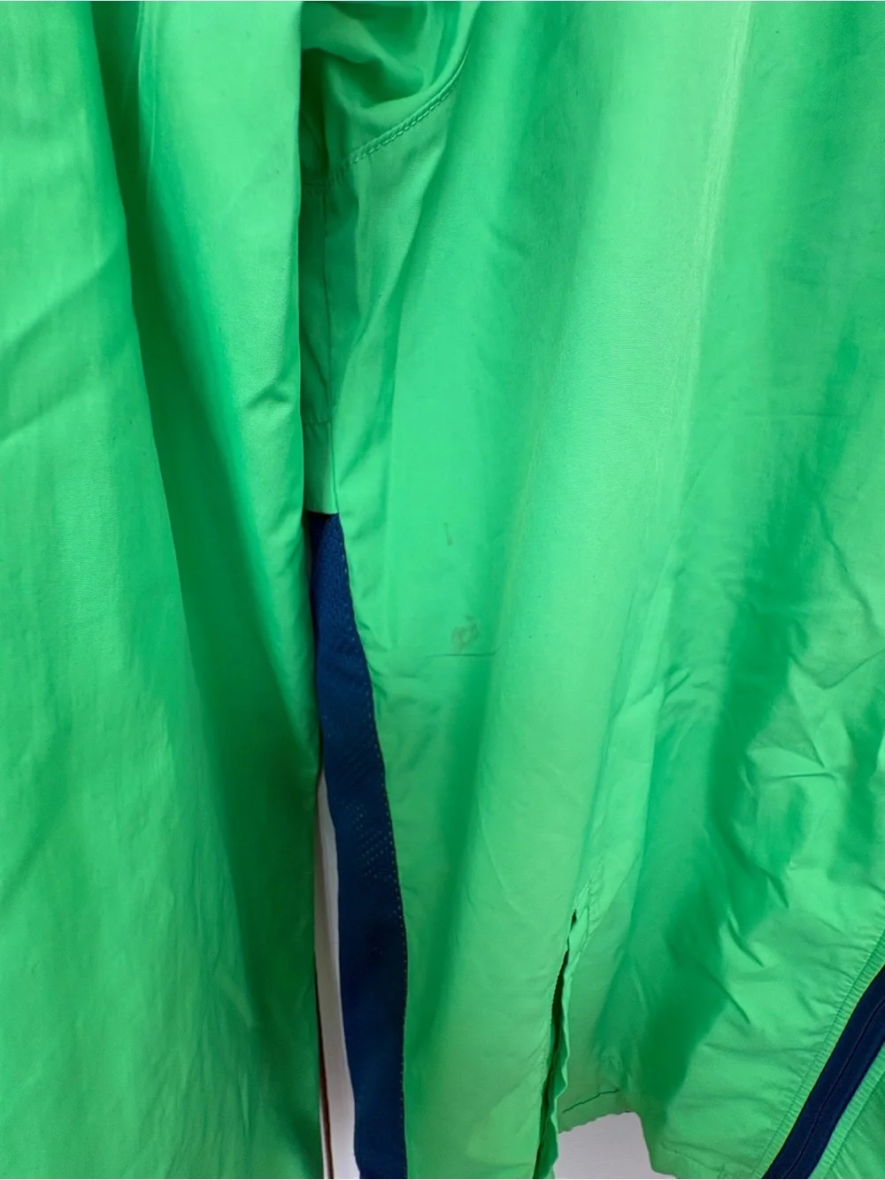 Under Armour Neon Green Windbreaker Jacket with Navy Accents